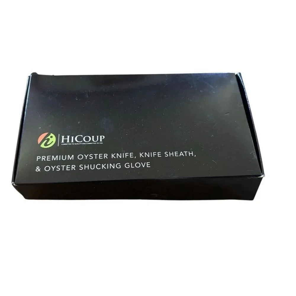 HiCoup Premium Oyster Knife, Knife Sheath & Oyster Shucking Glove *New*